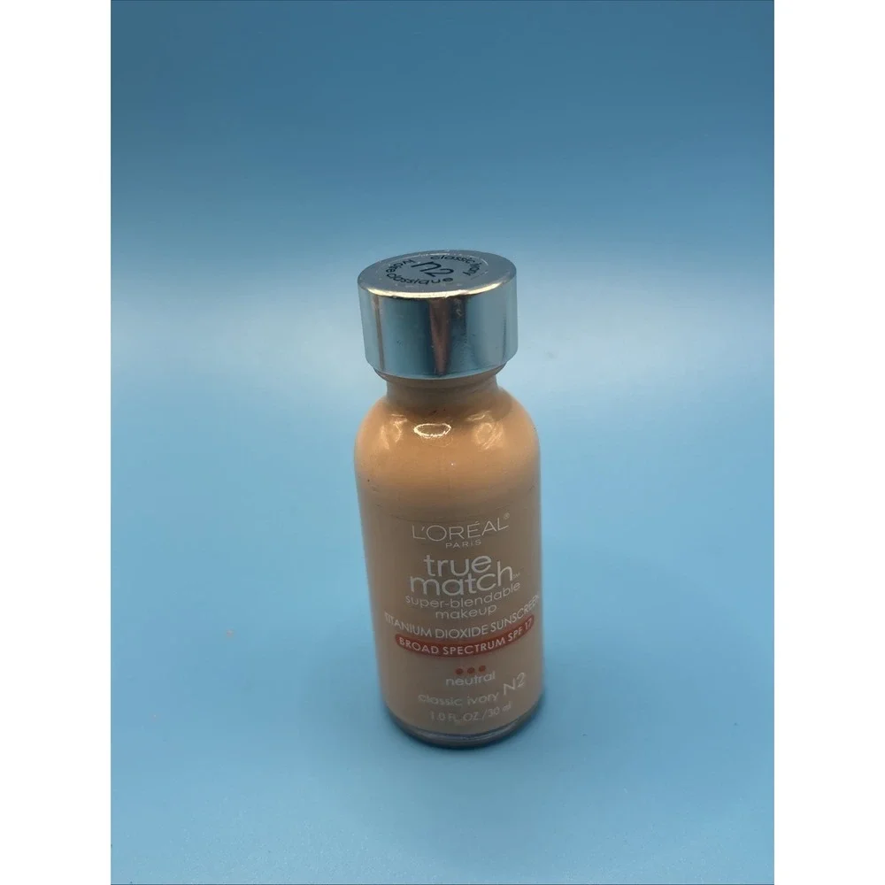 L'Oreal Paris True Match Liquid Foundation Makeup, N2 Classic Ivory, 1 fl oz